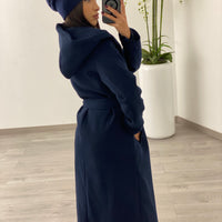 Cappotto cappuccio Blu