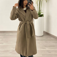 Cappotto Cappuccio Fango