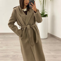 Cappotto Cappuccio Fango