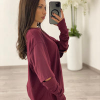 T-shirt "Emily" Bordeaux