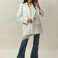 Blazer doppio petto bianca
