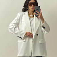 Blazer doppio petto bianca