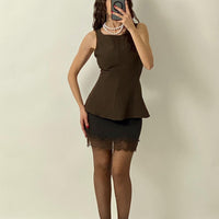 Minigonna "Margot" Marrone