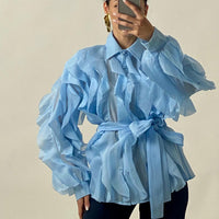 Camicia "Flaire" Celeste