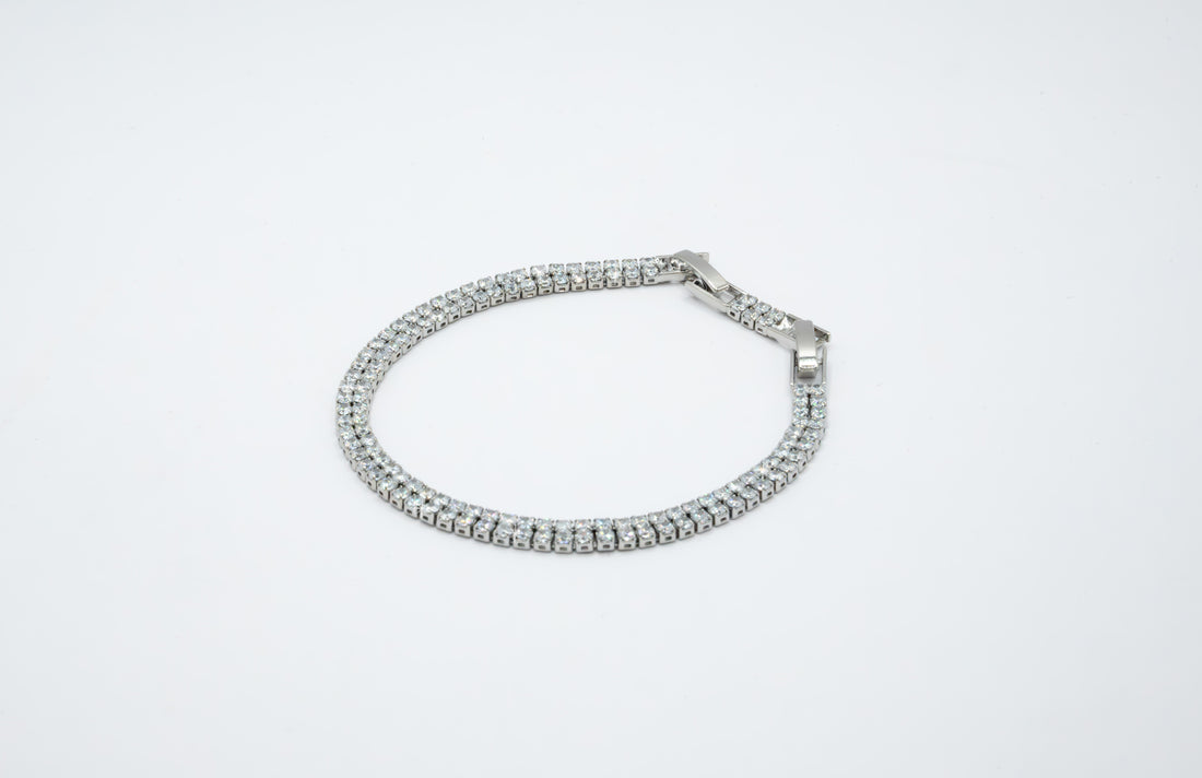 Bracciale "Tennis 2 Fili Con Allungamento"