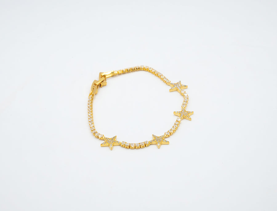 Bracciale "Tennis Stelle Brillantinate"