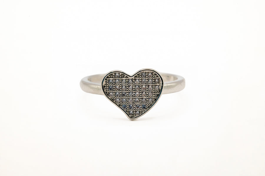 Anello "Cuore Brillantinato"