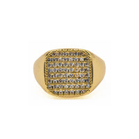 Anello "Sigillo Quadrato Brillantinato"