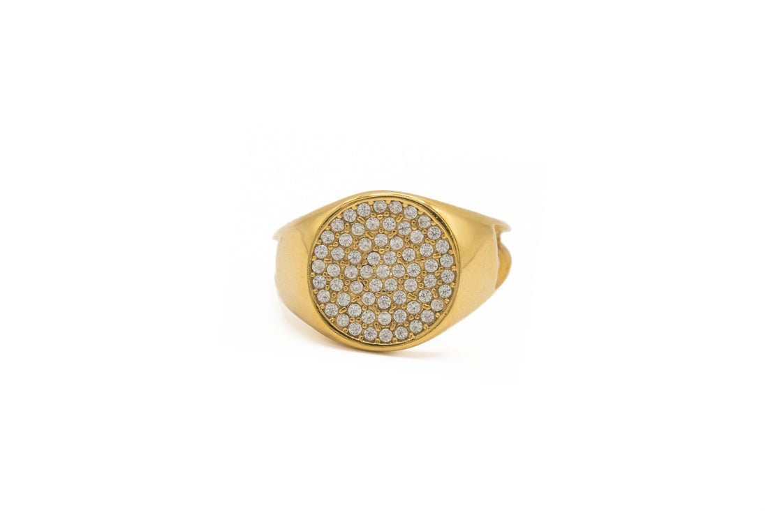 Anello "Sigillo Cerchio Brillantinato"