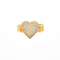 Anello "Cuore Bombato Brillantinato"