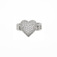 Anello "Cuore Bombato Brillantinato"