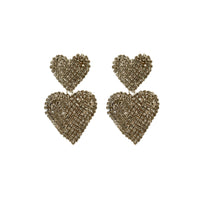 Orecchini "Cuore Pendente Con Strass"