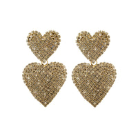 Orecchini "Cuore Pendente Con Strass"