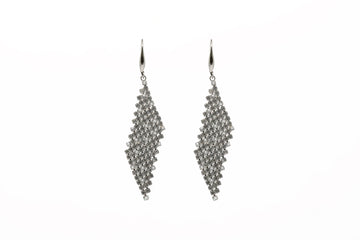 Orecchini "Rombo Asimmetrico Strass"