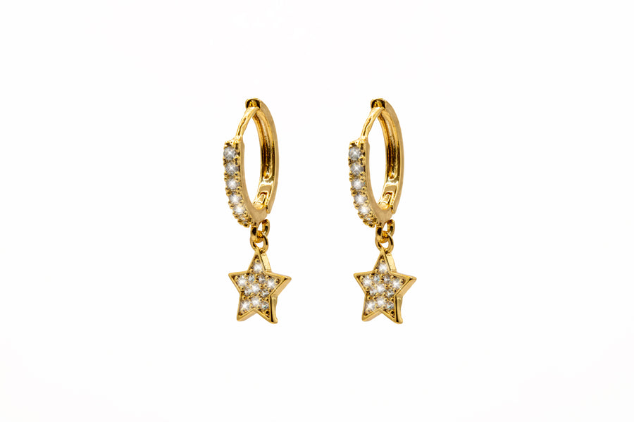 Orecchini "Stella Pendete Strass"