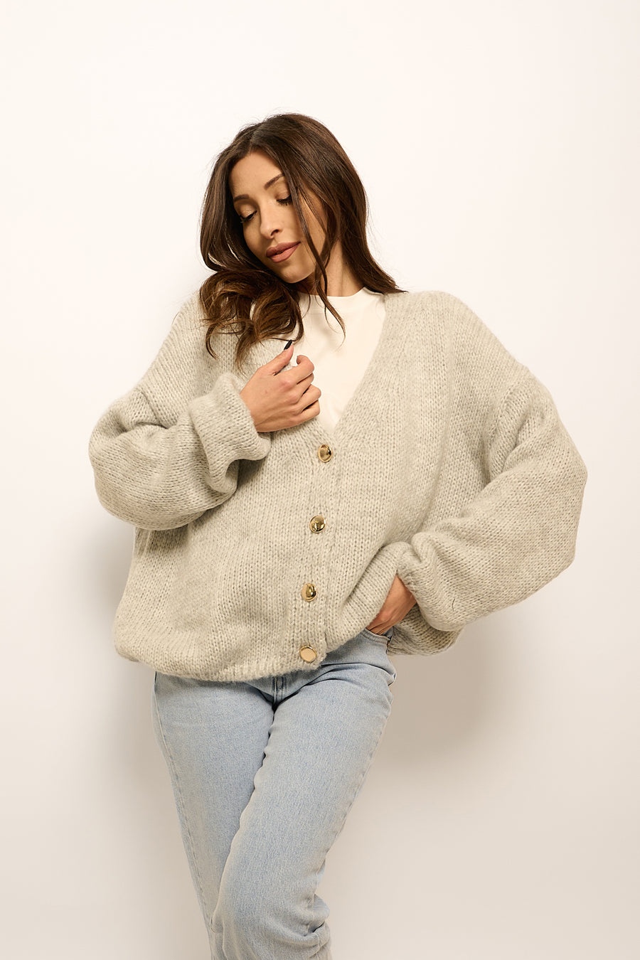Cardigan "Stella" Grigio