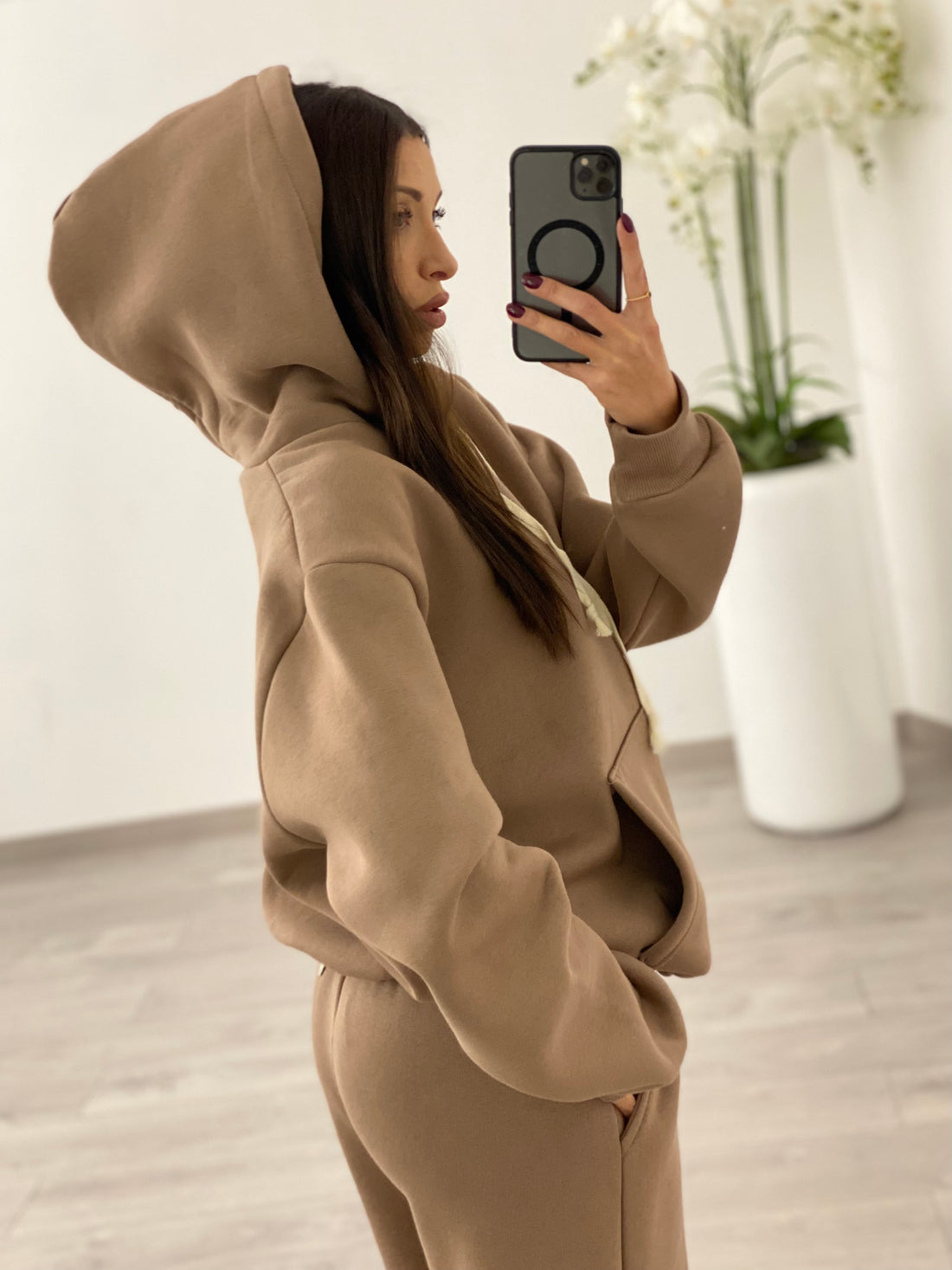 Felpa Basic Cammello