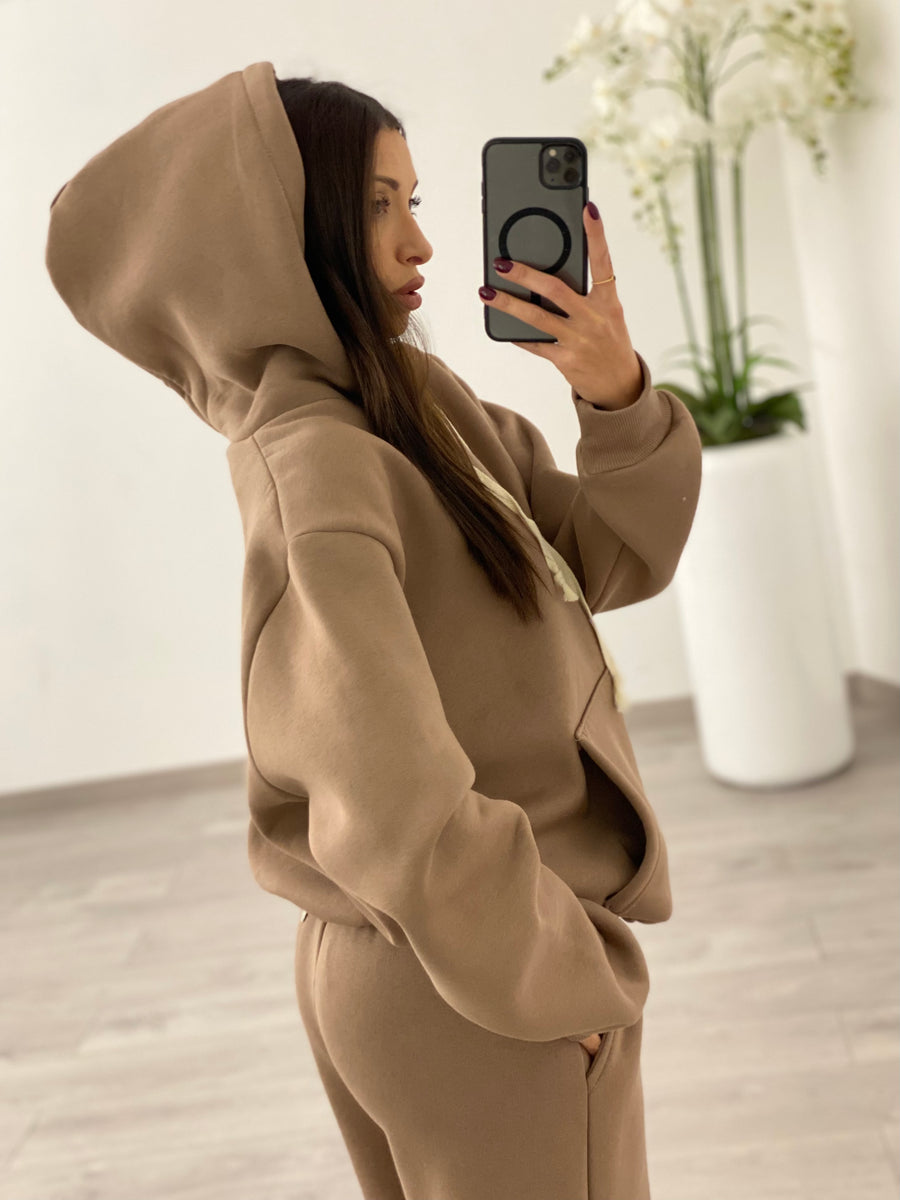 Felpa Basic Cammello