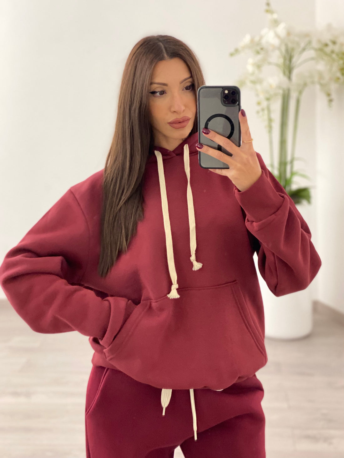 Felpa Basic Bordeaux