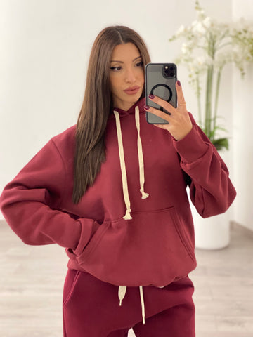 Felpa Basic Bordeaux