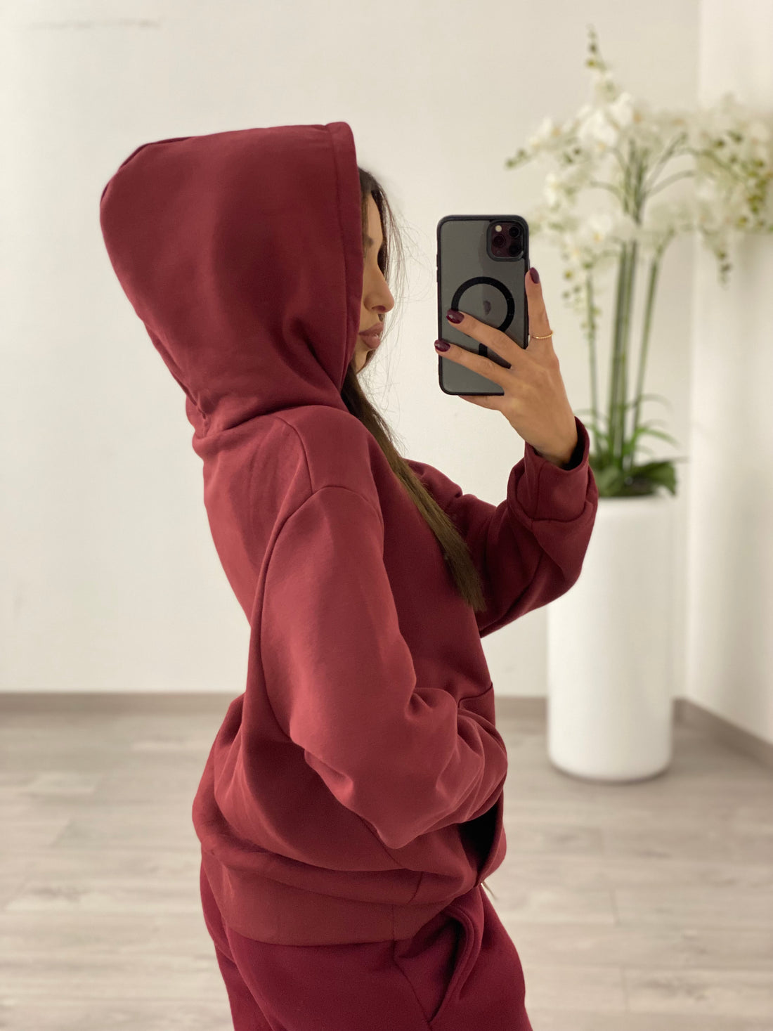 Felpa Basic Bordeaux