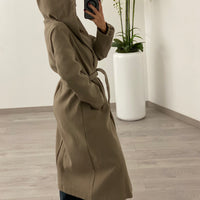 Cappotto Cappuccio Fango