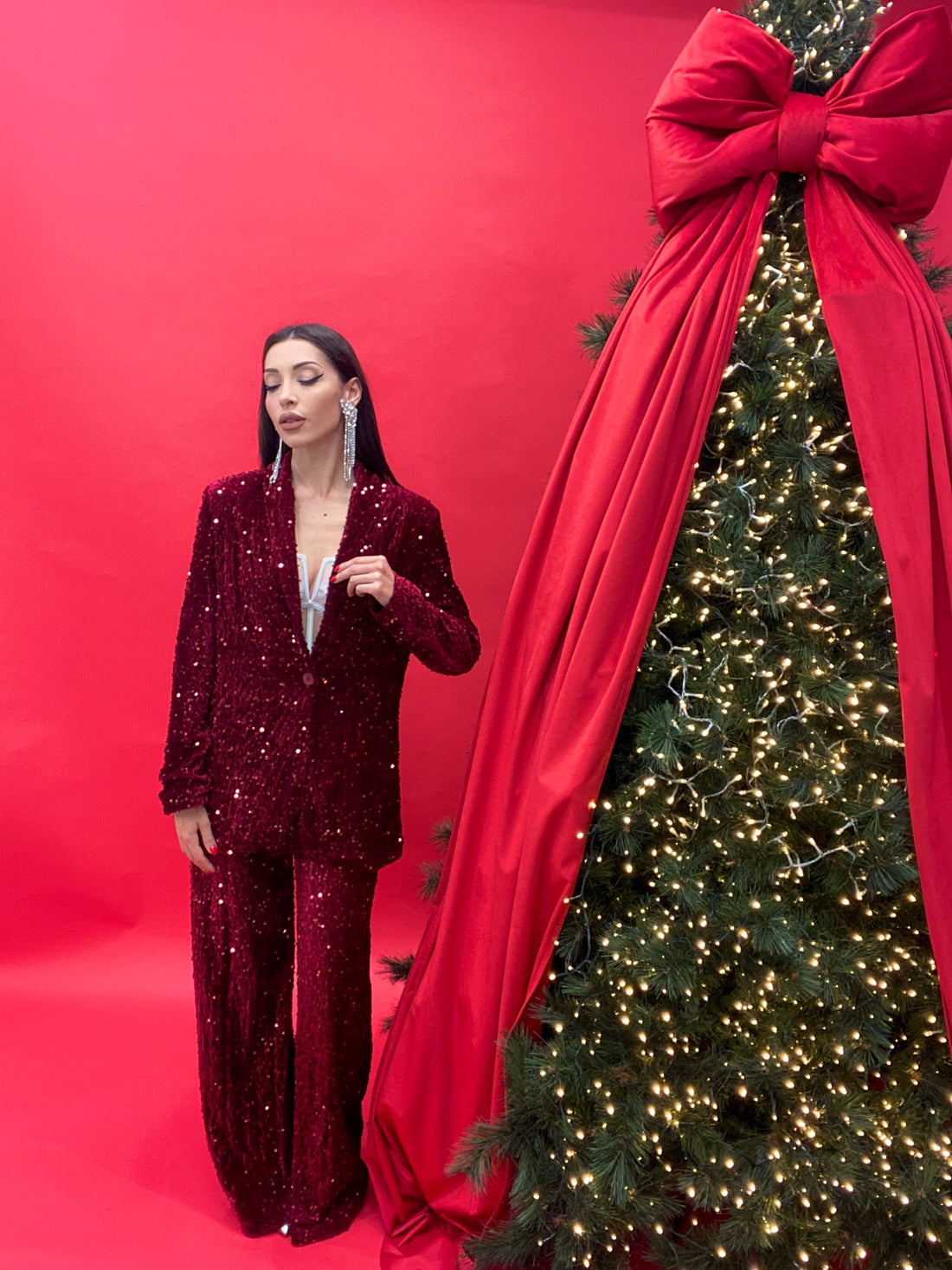 Giacca “Shimmer” Bordeaux