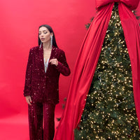 Giacca “Shimmer” Bordeaux