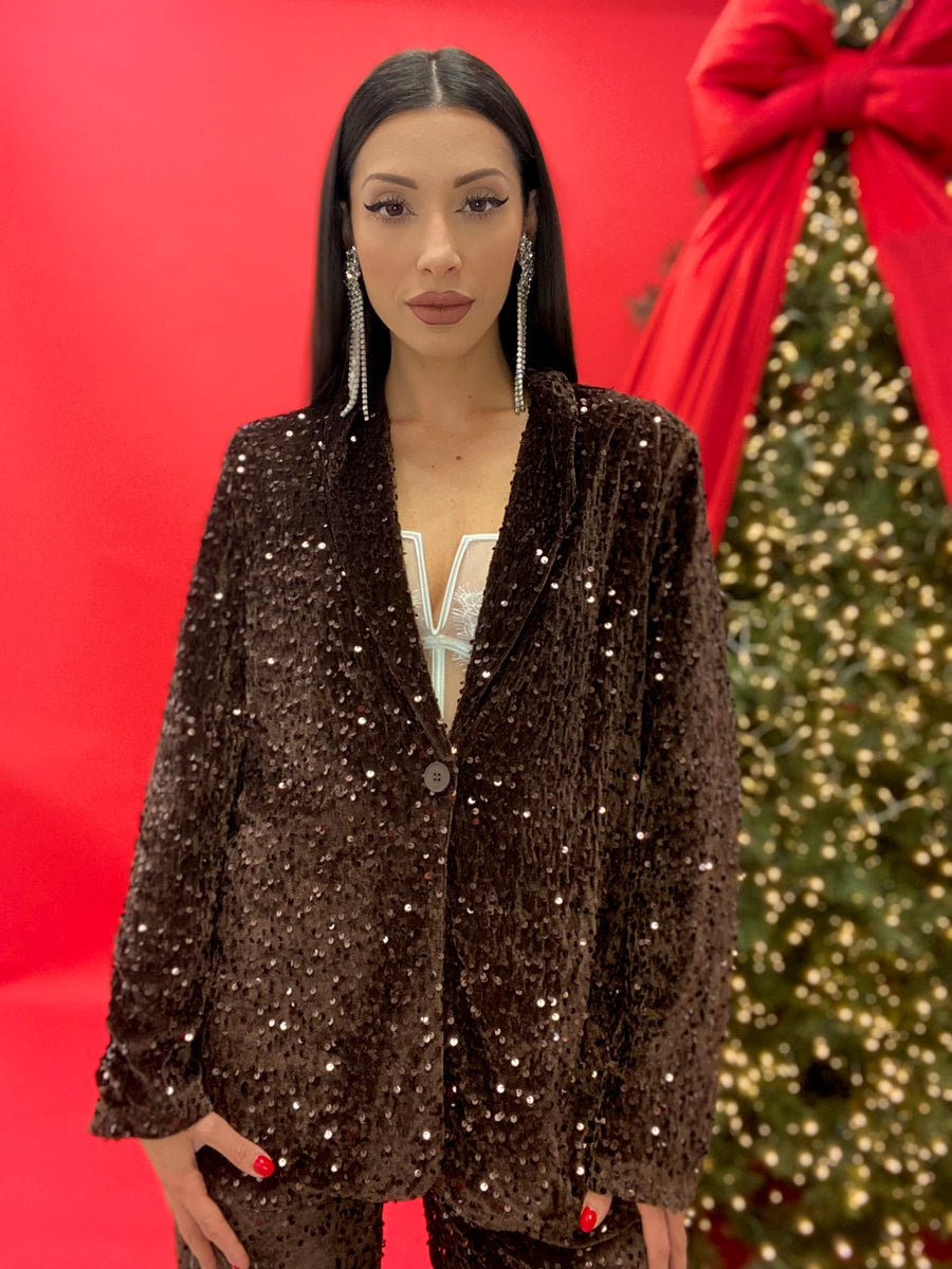 Giacca “Shimmer” Marrone