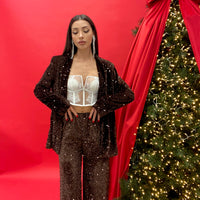 Pantalone “Shimmer” Marrone