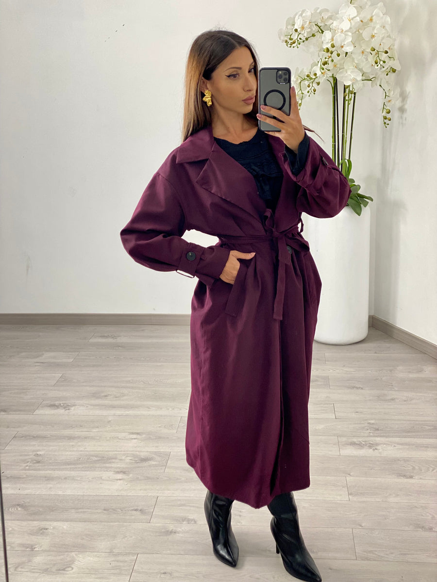 Trench “Abby” Bordeaux