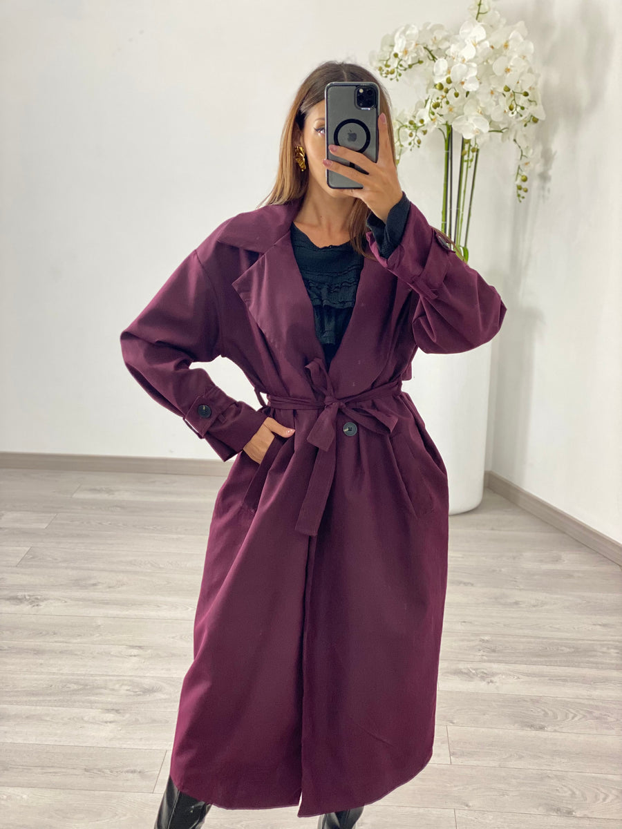 Trench “Abby” Bordeaux