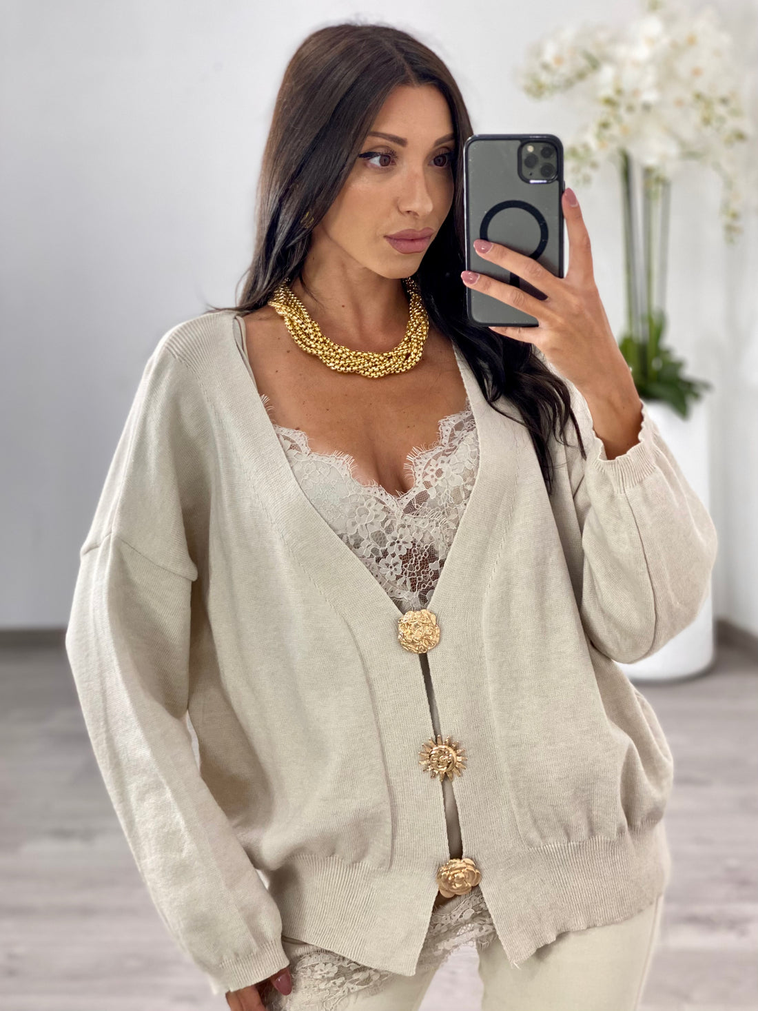 Cardigan “Gwen” Beige