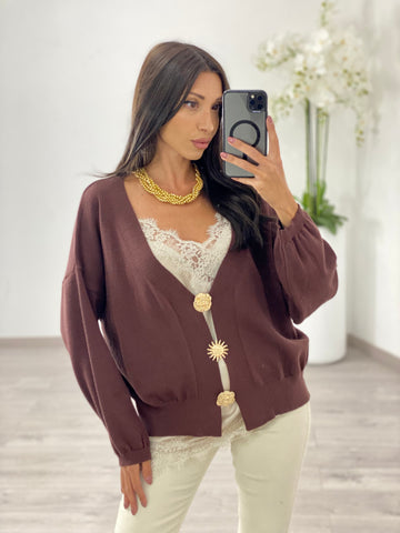 Cardigan “Gwen” Marrone