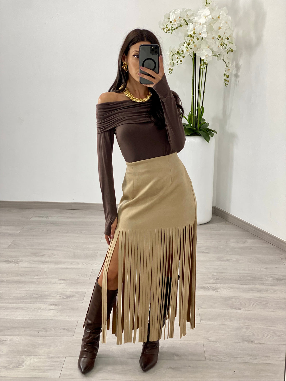 Gonna “Erin” Beige