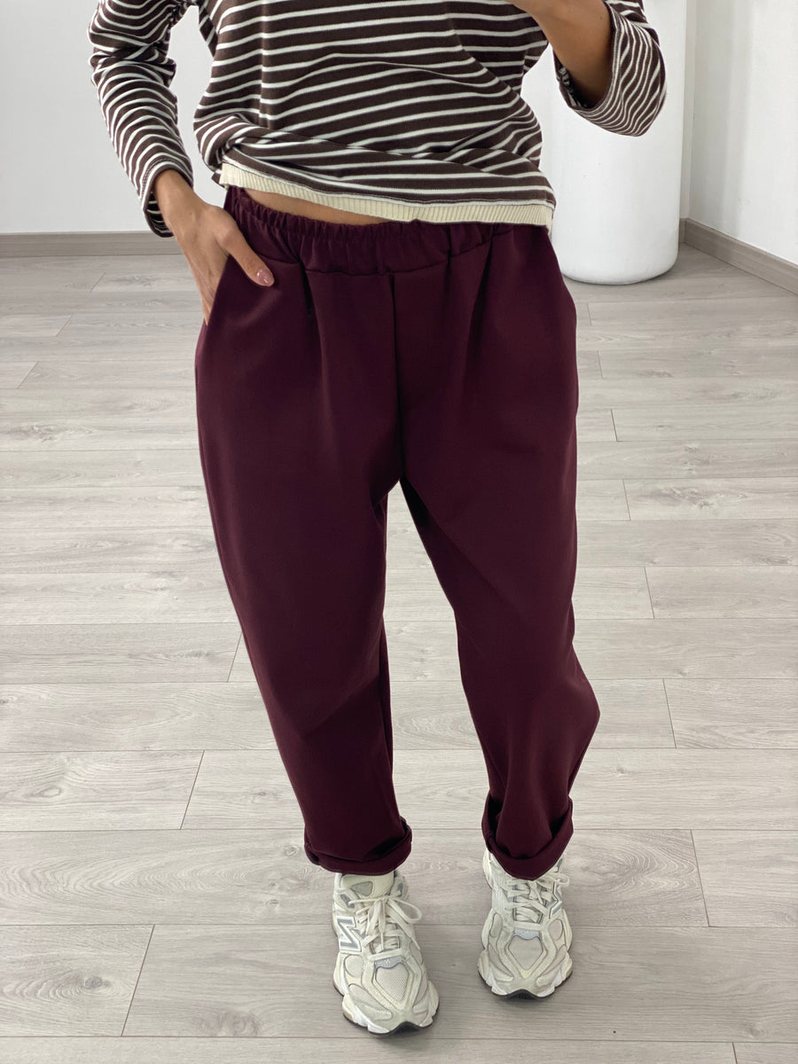 Pantalone “Emma” Bordeaux