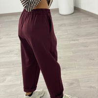Pantalone “Emma” Bordeaux