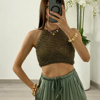Top “Kylie” Oro scuro
