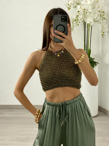 Top “Kylie” Oro scuro