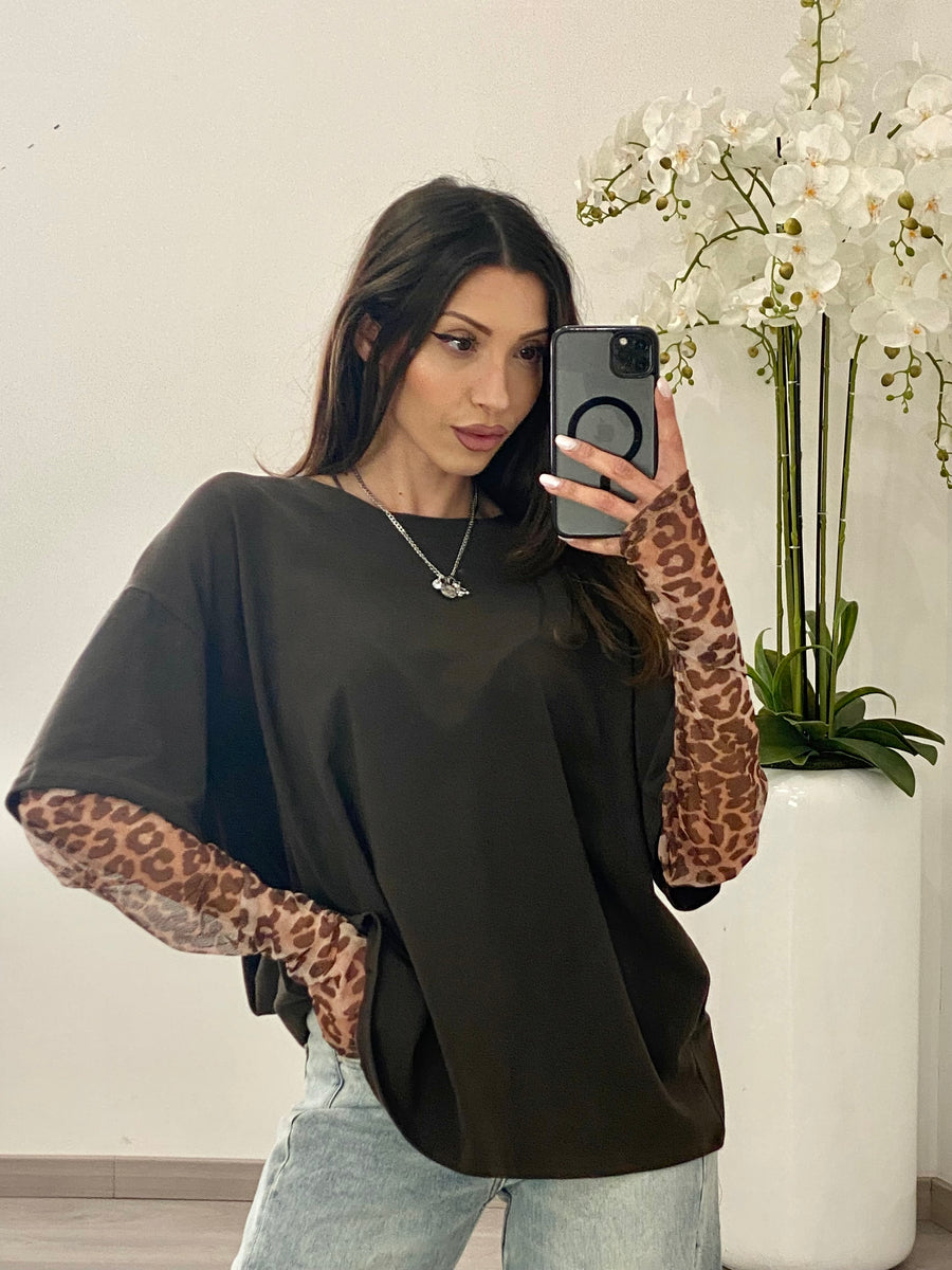 T-Shirt “Leo” Marrone