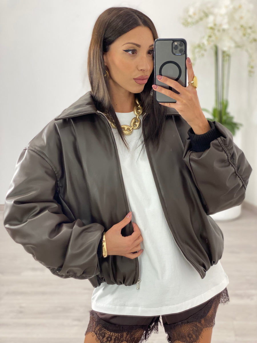 Bomber Lumina Marrone