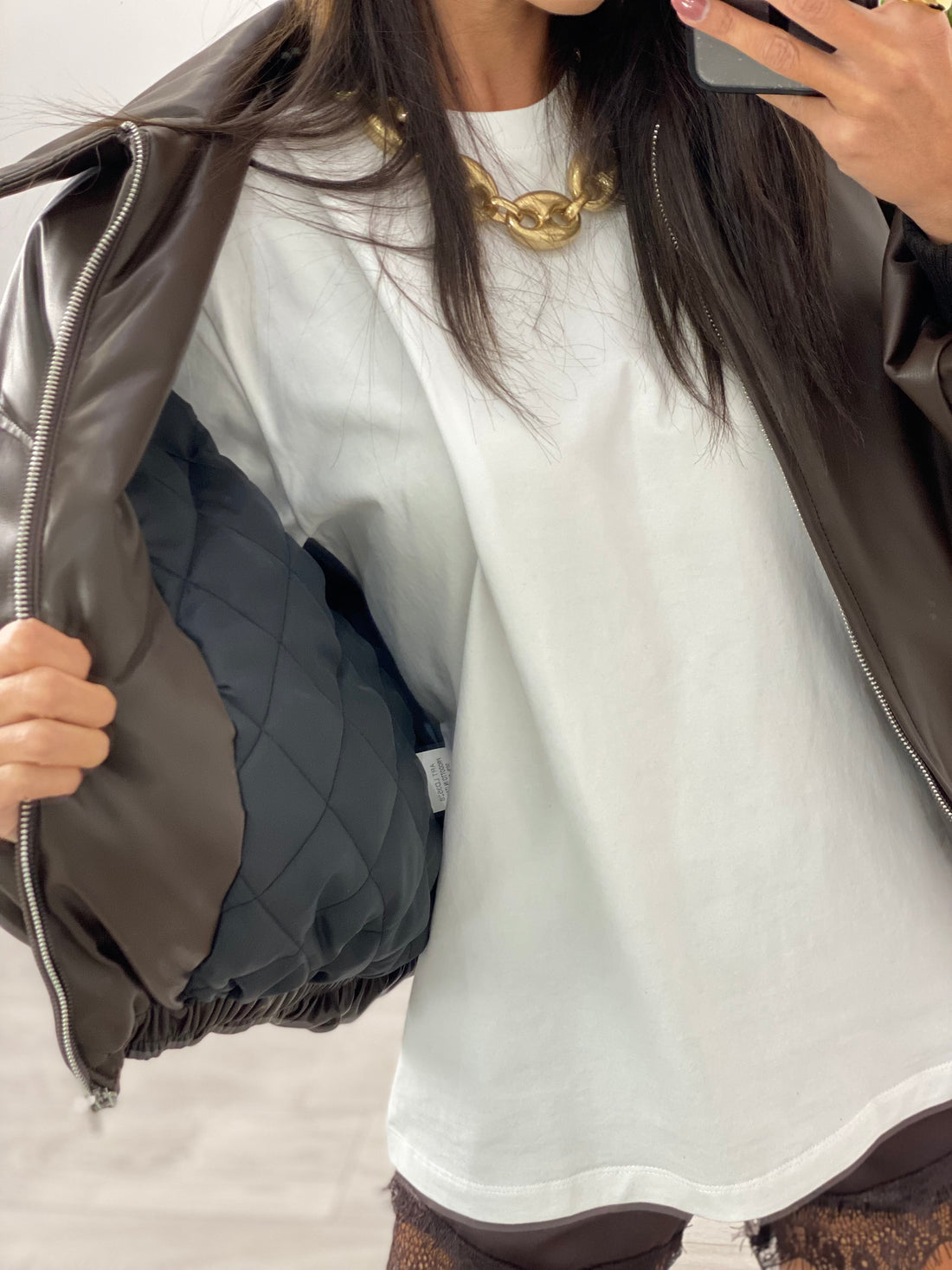 Bomber Lumina Marrone