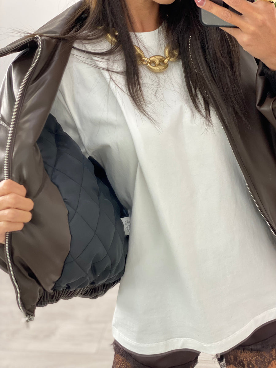 Bomber Lumina Marrone