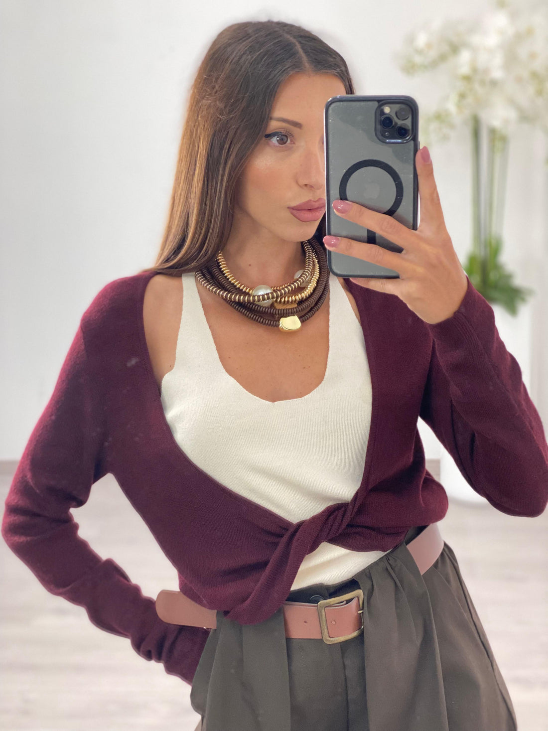 Maglia "Serena" Bordeaux