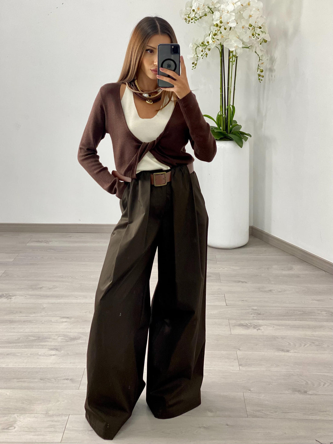 Maglia "Serena" Marrone