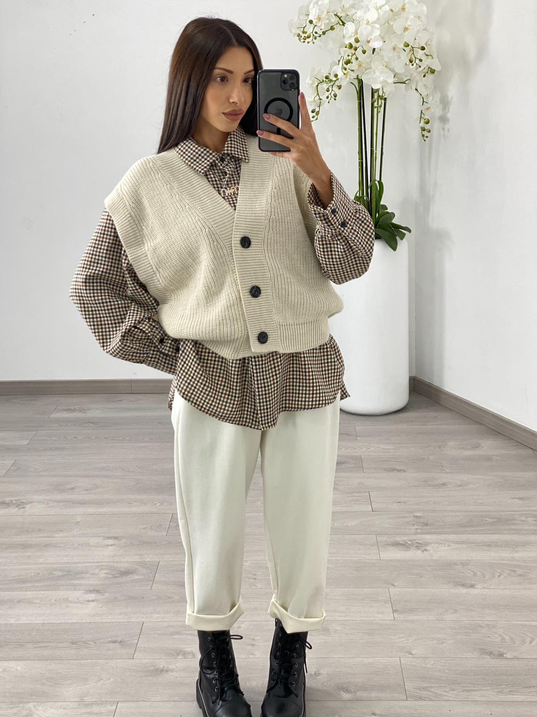 Gilet "Lumina" Panna