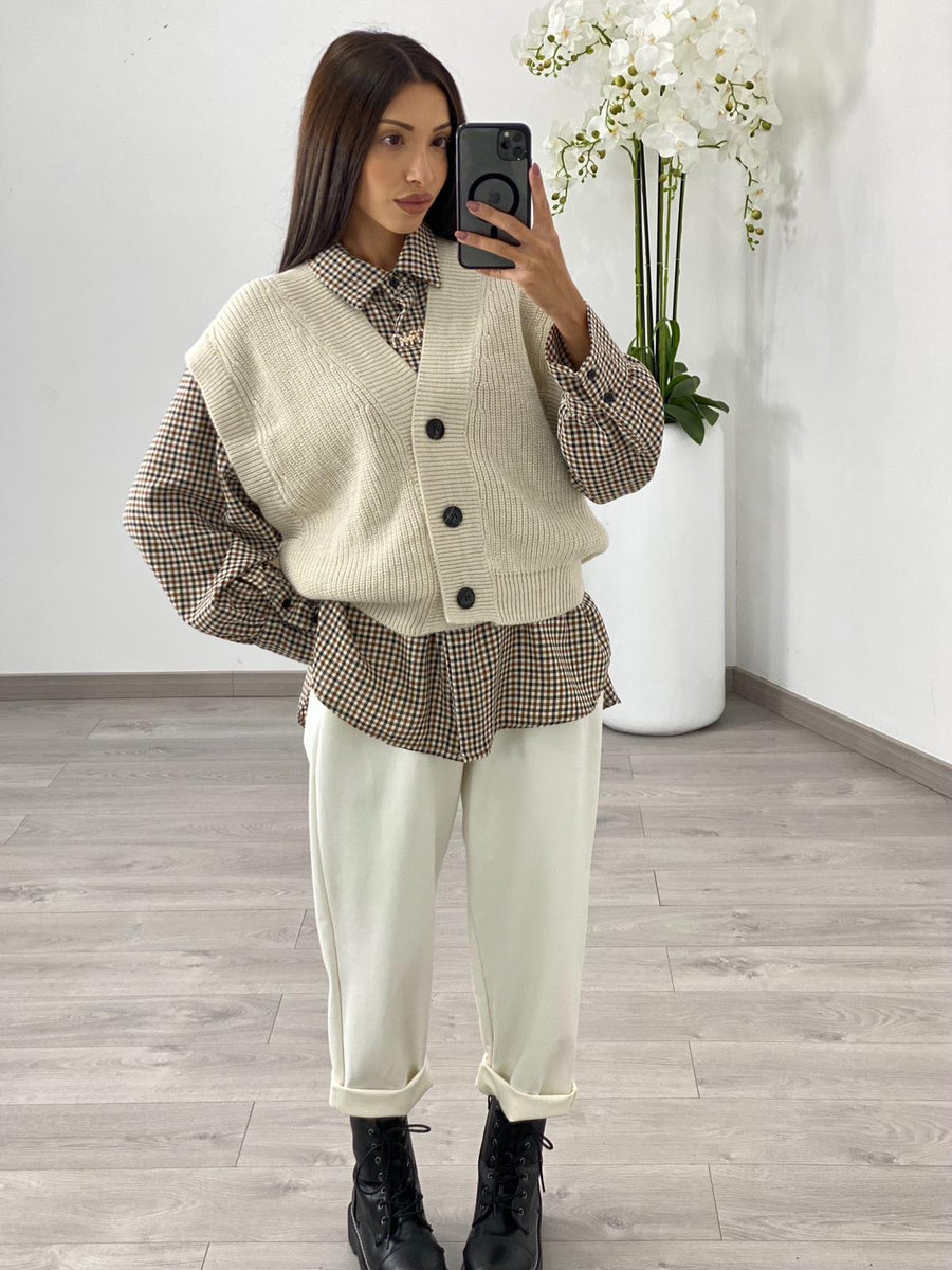 Gilet "Lumina" Panna