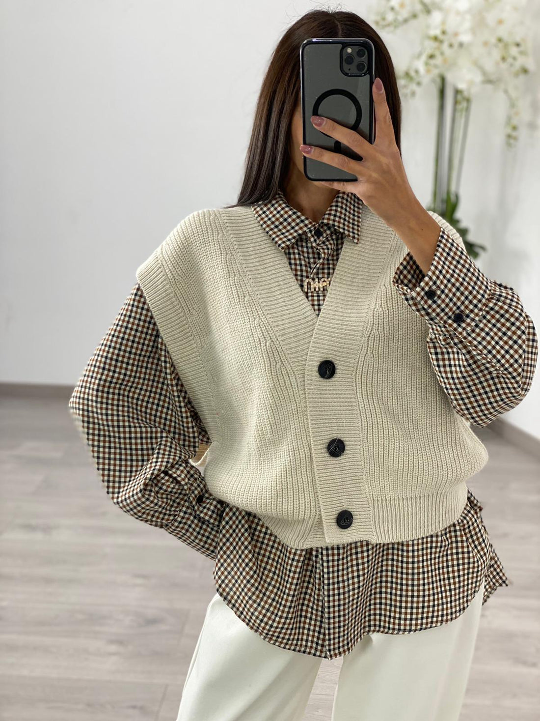 Gilet "Lumina" Panna