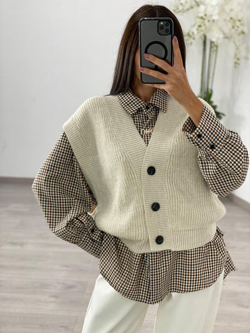 Gilet "Lumina" Panna