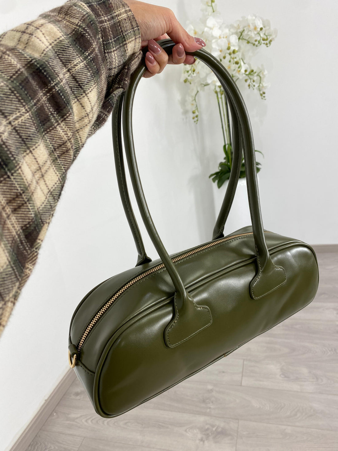 Borsa "Baguette" Verde